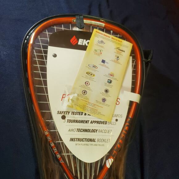 Ektelon 900 Power Level Racquet Ball Pack Set w/ Balls, Eye guard & Racket NIP - Picture 8 of 9